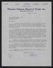Letter from Winston Tobacco Board of Trade to  A. B. Carrington, Jr.
